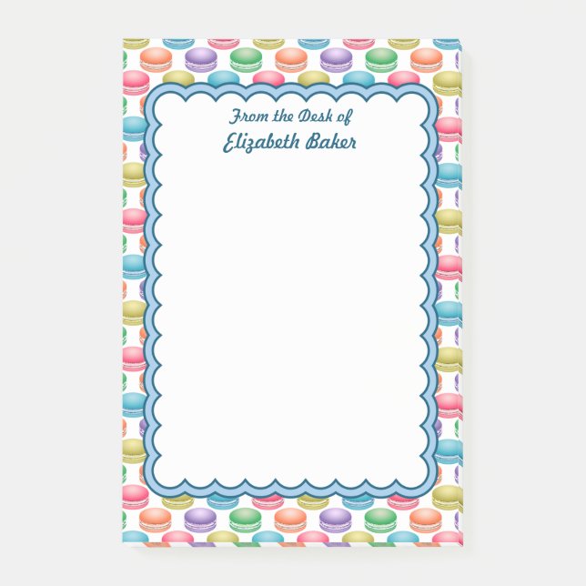 Pop Art Cookies Colorful Macarons Post-it Block (Framsida)