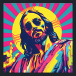 Pop Art Coola Jesus Fototryck<br><div class="desc">Om du tycker om religiösa design blir den här perfekten för dig. Det visar Jesus.</div>