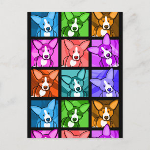Pop Art Corgi Vykort
