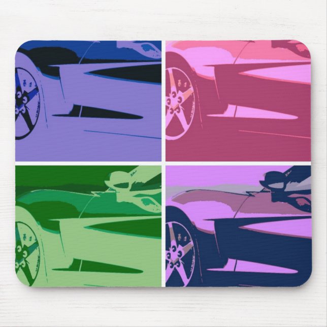 Pop Art Corvettes Musmatta (Framsidan)