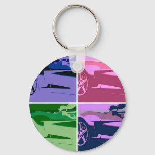 Pop Art Corvettes Nyckelring