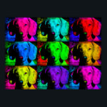 Pop Art Dachshund Doxie Sweet Ansikte Soulful Ögon Poster<br><div class="desc">Det här är min dachshund, Scooter. Jag har skapat några formgivningar för honom, för han är en sådan kutie. Han är nu (februari 2014) nära nionde årsdagen. Han är en vanlig, röd, mjuk jackat dachshund. Han har så själslig ögon som han användor ofta när han har problem. Han är i...</div>