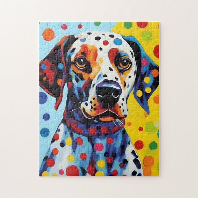 Pop Art Dalmatian Hund Pussel (Vertikal)