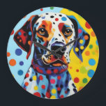 Pop Art Dalmatian Hund Stor Klocka<br><div class="desc">Pop Art Dalmatian Hund</div>
