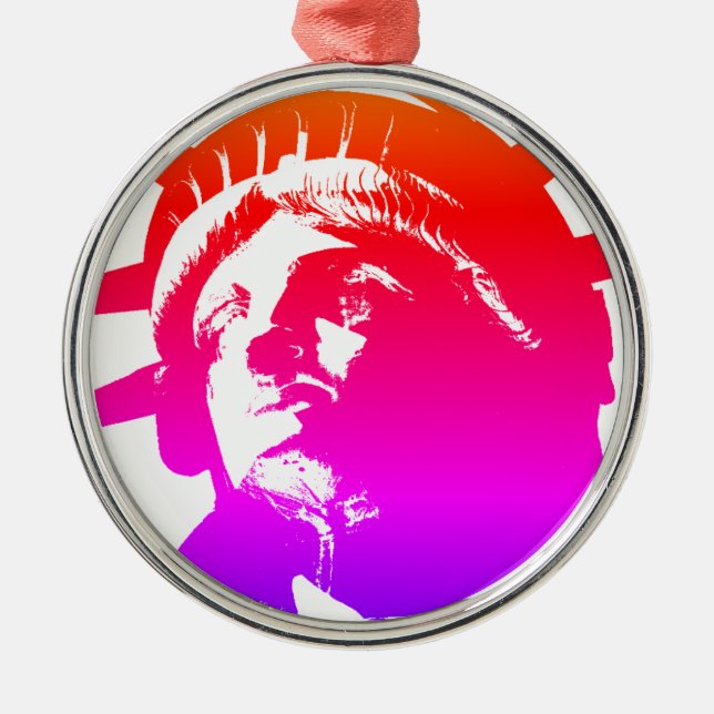 Pop Art Dam Liberty Julgransprydnad Metall (Framsidan)