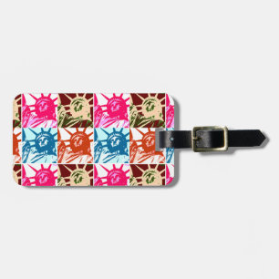 Pop Art Dam Liberty Luggage Tagg Bagagebricka