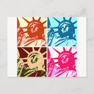 Pop Art Dam Liberty New York City Vykort