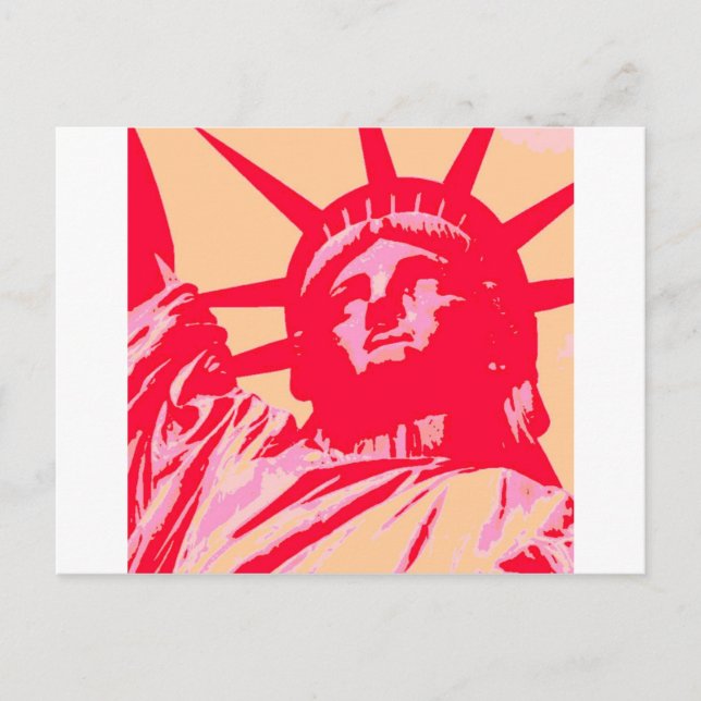 Pop Art Dam Liberty New York City Vykort (Framsida)