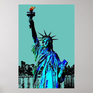 Pop Art Dam Liberty Poster