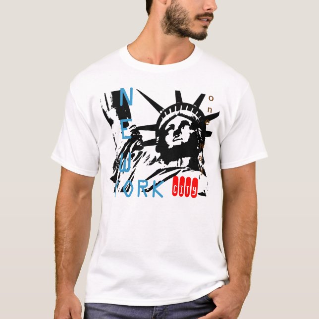 Pop Art Dam Liberty T-Shirt (Framsida)
