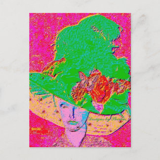 Pop art dam, vykort