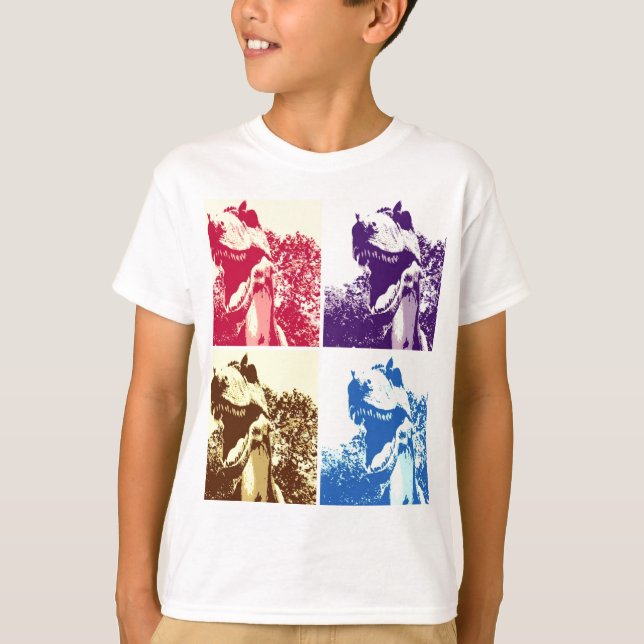 Pop Art-dinosauurs T-Rex Tee Shirt (Framsida)