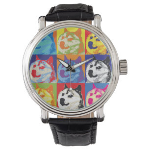 Pop Art Dogecoin Armbandsur
