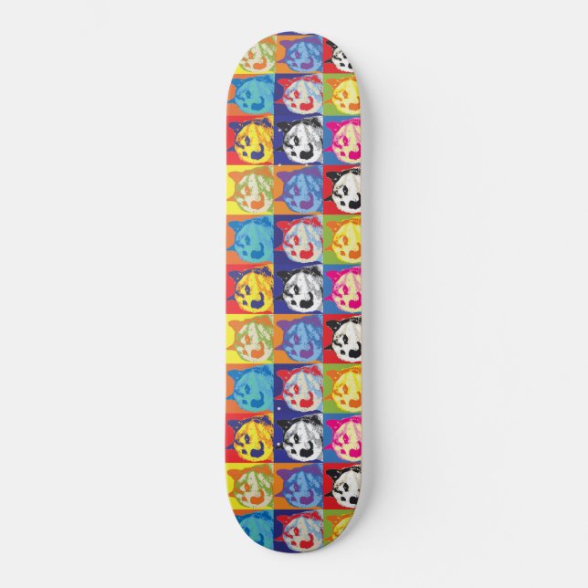 Pop Art Dogecoin  Mini Skateboard Bräda 18,5 Cm (Framsida)