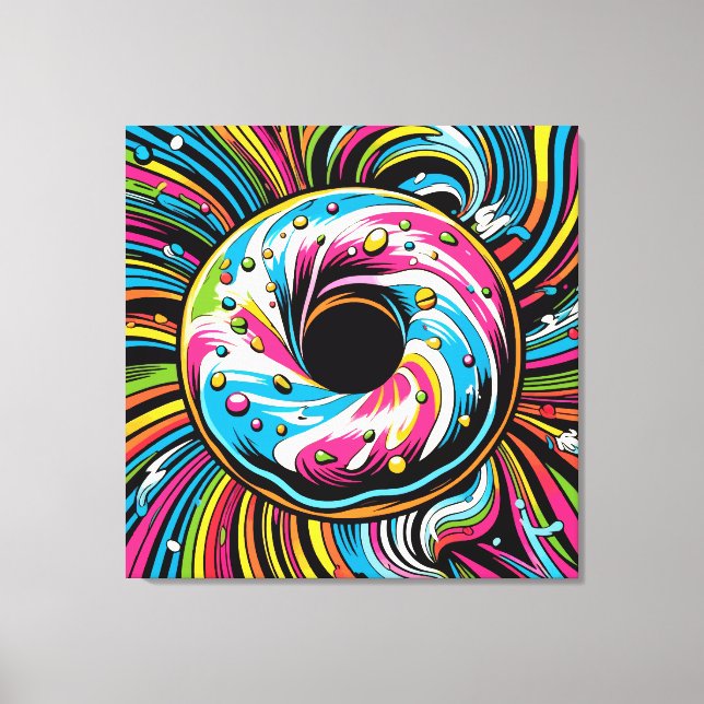 Pop Art Donut Canvastryck (Framsida)