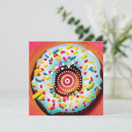 Pop Art Donut Julkort
