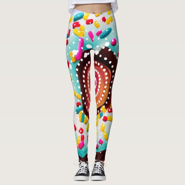 Pop Art Donut Leggings (Framsida)