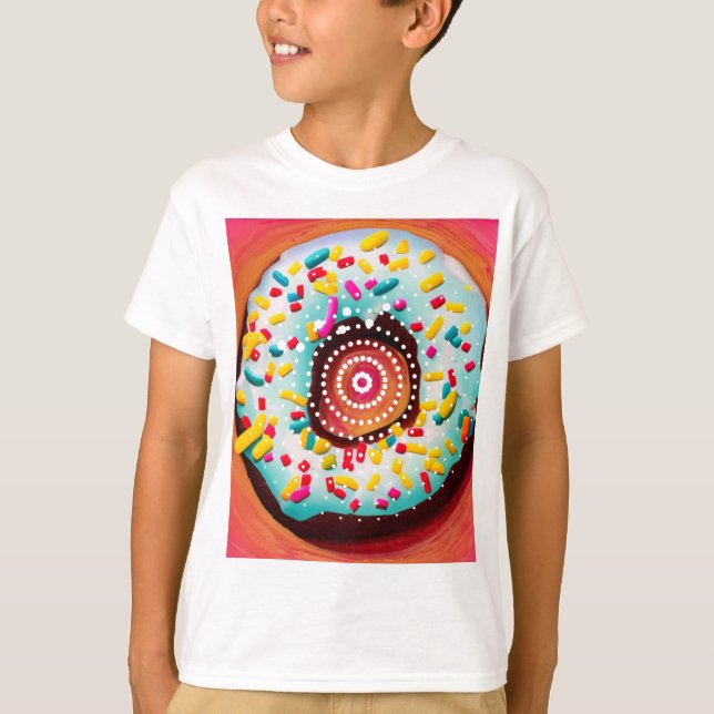 Pop Art Donut T Shirt (Framsida)