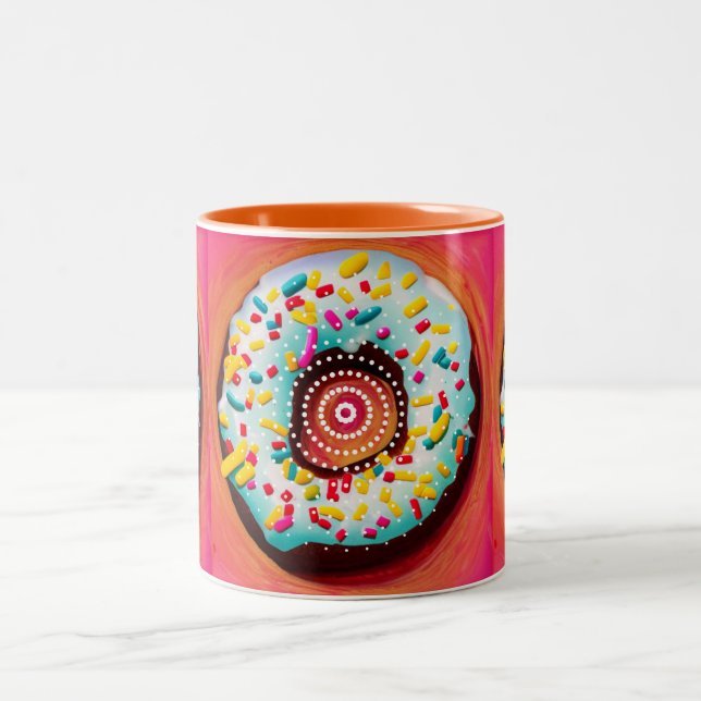 Pop Art Donut Två-Tonad Mugg (Center)