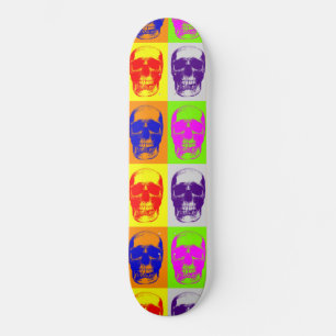Pop Art Döskalle skateboard Bräda 20,5 Cm