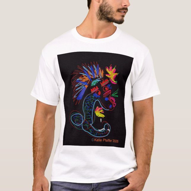 Pop art Dragon T Shirt (Framsida)