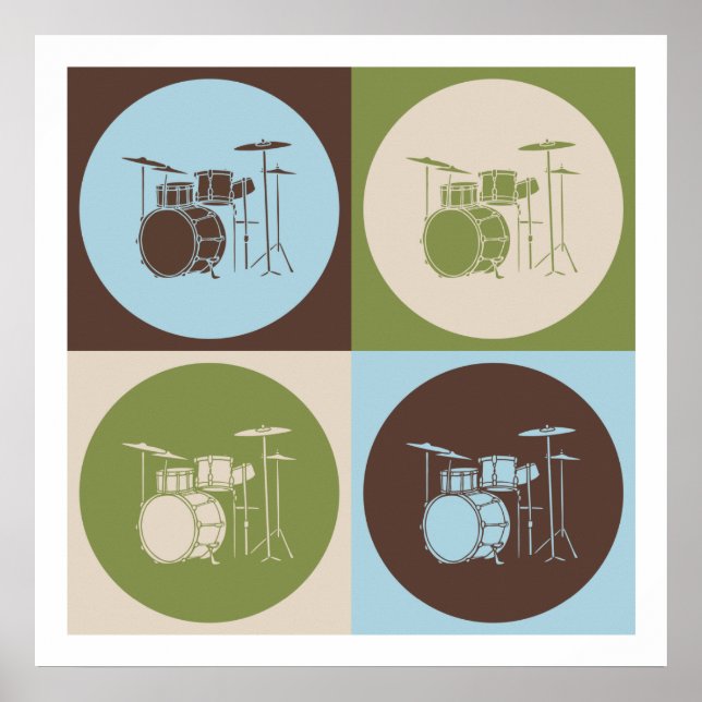 Pop Art Drums Poster (Framsidan)
