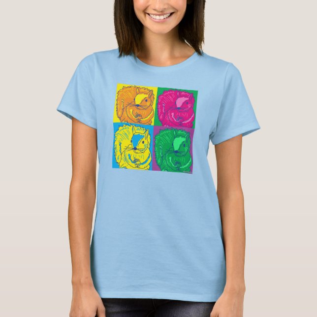 Pop Art-ekorrar T Shirt (Framsida)