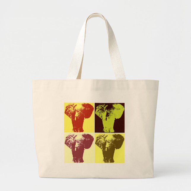 Pop Art Elephant Jumbo Tygkasse (Framsidan)