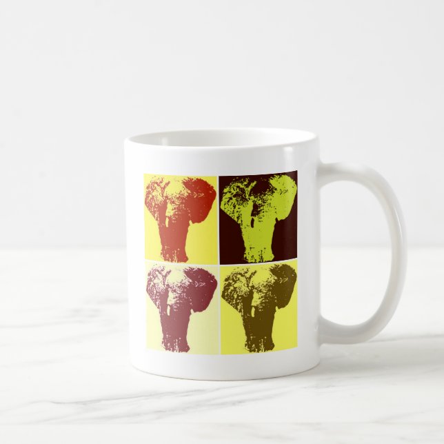 Pop Art Elephant Kaffemugg (Höger)