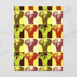 Pop Art Elephant-postkort Vykort