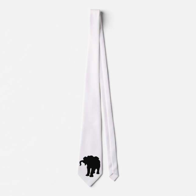 Pop Art Elephant Silhouette Neck Tie Slips (Framsida)