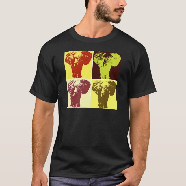 Pop Art Elephant T-shirt (Framsida)