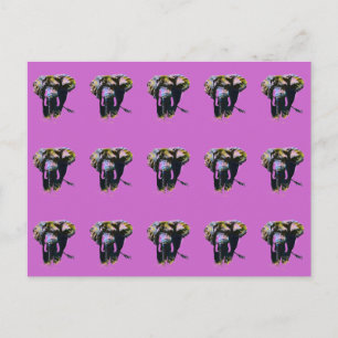 Pop Art Elephant Vykort