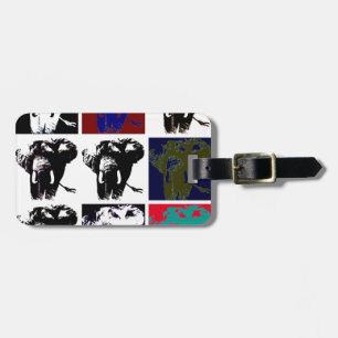 Pop Art Elephants Bagagebricka