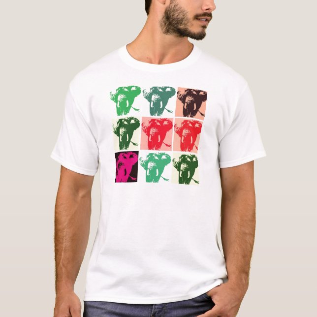 Pop Art Elephants T-shirt (Framsida)