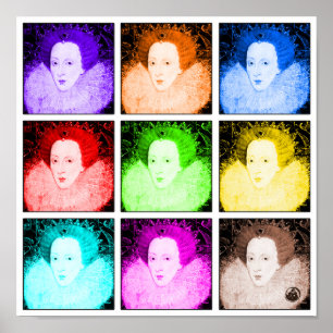Pop Art Elizabeth I Poster