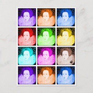 Pop Art Elizabeth I Vykort