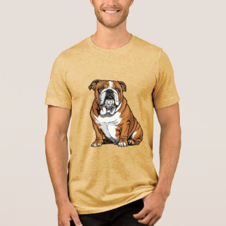 Pop Art Engelsk Bulldog Halvton Comic T Shirt