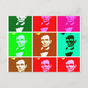 Pop Art.esque Abraham Lincoln Vykort