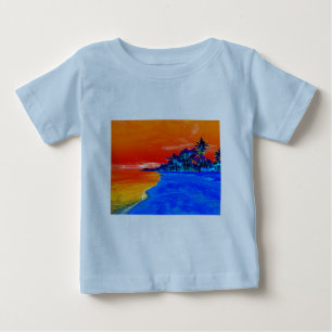Pop Art Exotic Beach Handflatan Träd Tee