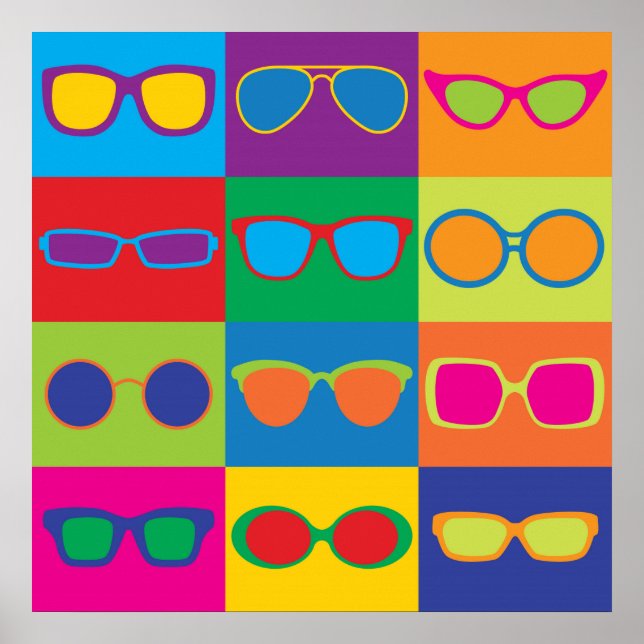Pop Art Eyeglasses Poster (Framsidan)