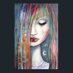 Pop Art Fantasy Woman Asov Poster<br><div class="desc">"Asov" © Molly Harrison 2012 www.mollyharrisonart.com Från min ursprungliga vattenfärg och akrylmålning.</div>