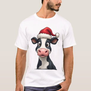 Pop Art Färgglada Ko Jul T-Shirt (2)