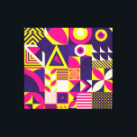 Pop art, färgstarka geometriska former. canvastryck<br><div class="desc">Sömlös Mönster i pop och färgfull Abstrakt Geometrisk form. Tile Decor Tapet embrace popup och färg med abstraktens geometriska former. Lägg till en popo av färg med ett dynamiskt och abstrakt geometriskt mönster. mönster, vibrerande, block, pop, blomma, illustration, coola, abstrakt, roligt, geometri, struktur, geometri, sömlös, trendig, cirkel, dekoration, mosaik, rutnät,...</div>