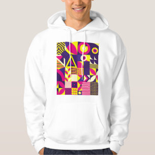Pop art, färgstarka geometriska former. hoodie