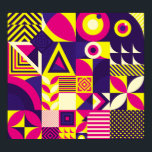 Pop art, färgstarka geometriska former. poster<br><div class="desc">Sömlös Mönster i pop och färgfull Abstrakt Geometrisk form. Tile Decor Tapet embrace popup och färg med abstraktens geometriska former. Lägg till en popo av färg med ett dynamiskt och abstrakt geometriskt mönster. mönster, vibrerande, block, pop, blomma, illustration, coola, abstrakt, roligt, geometri, struktur, geometri, sömlös, trendig, cirkel, dekoration, mosaik, rutnät,...</div>
