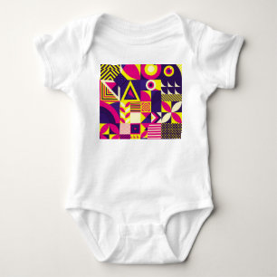 Pop art, färgstarka geometriska former. t shirt