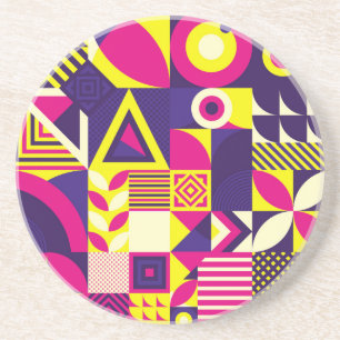 Pop art, färgstarka geometriska former. underlägg