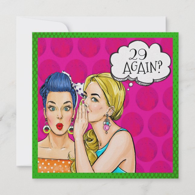 Pop Art Femtiotals Kul Inbjudan (Framsida)