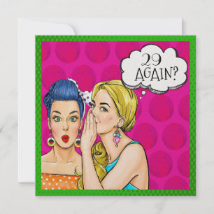 Pop Art Femtiotals Kul Inbjudan